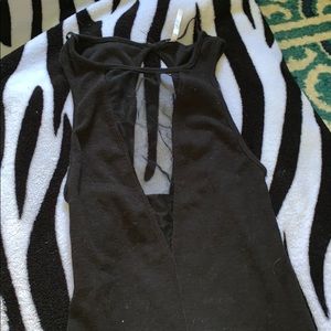 Black top sheer middle